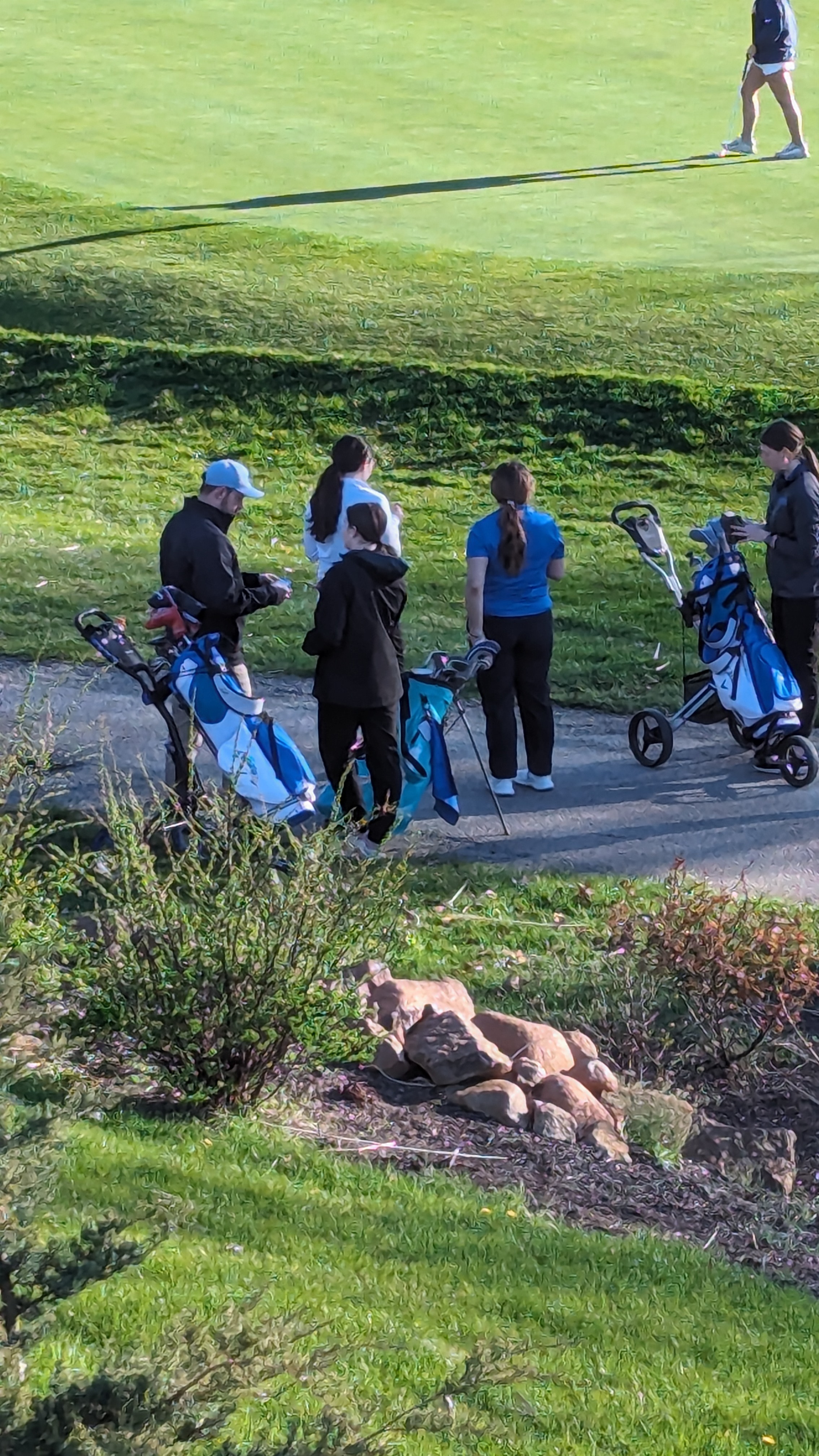 Natalie after practice at Braintree Municipal Golf Course